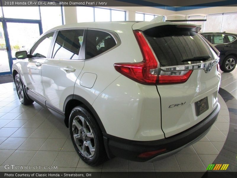White Diamond Pearl / Ivory 2018 Honda CR-V EX-L AWD