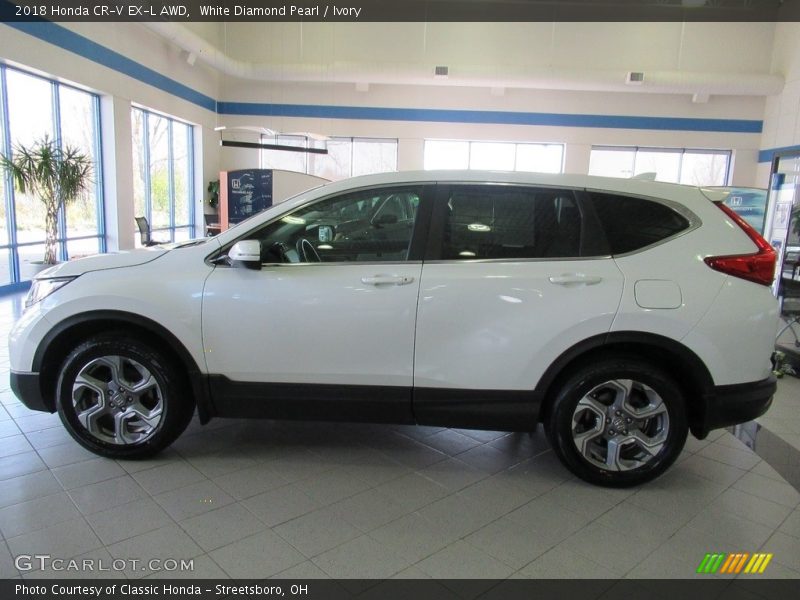 White Diamond Pearl / Ivory 2018 Honda CR-V EX-L AWD