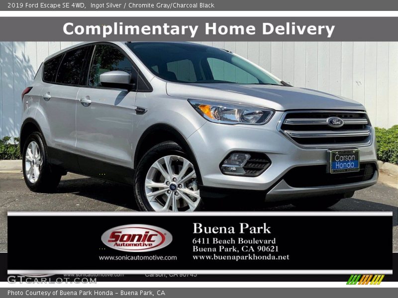 Ingot Silver / Chromite Gray/Charcoal Black 2019 Ford Escape SE 4WD