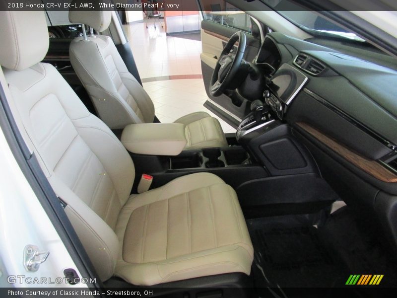 White Diamond Pearl / Ivory 2018 Honda CR-V EX-L AWD