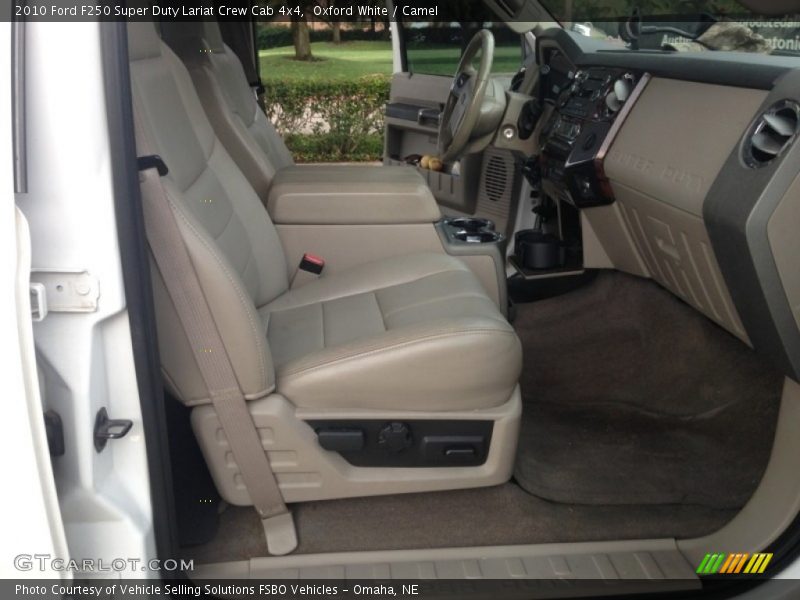 Oxford White / Camel 2010 Ford F250 Super Duty Lariat Crew Cab 4x4