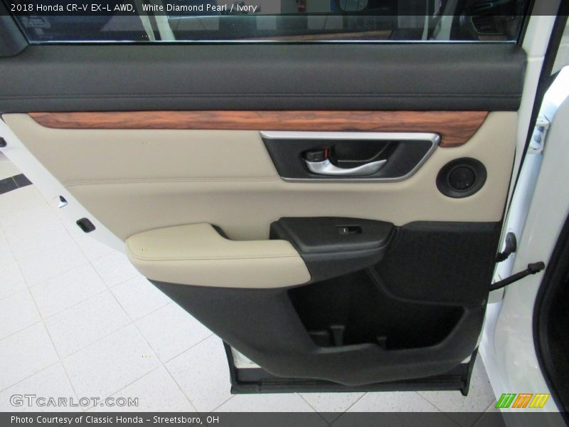 White Diamond Pearl / Ivory 2018 Honda CR-V EX-L AWD