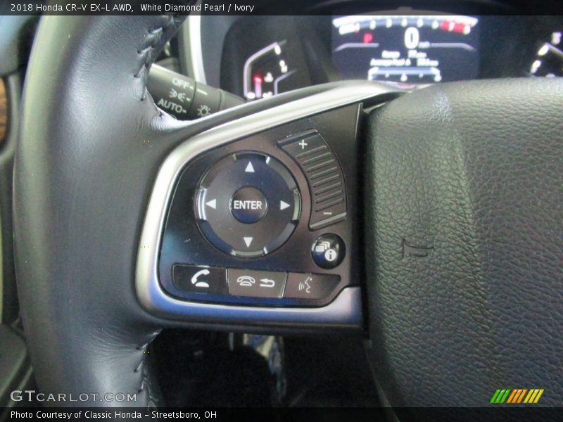 White Diamond Pearl / Ivory 2018 Honda CR-V EX-L AWD