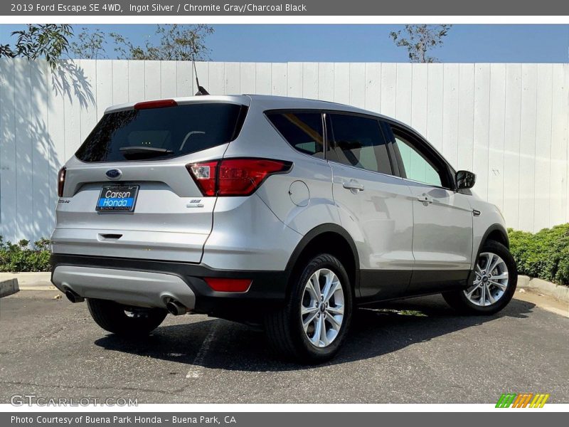 Ingot Silver / Chromite Gray/Charcoal Black 2019 Ford Escape SE 4WD