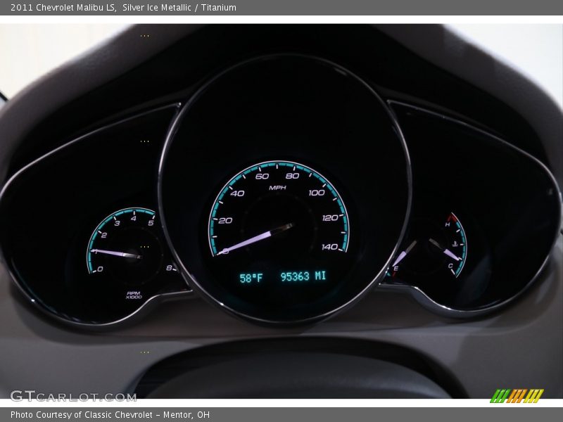 Silver Ice Metallic / Titanium 2011 Chevrolet Malibu LS