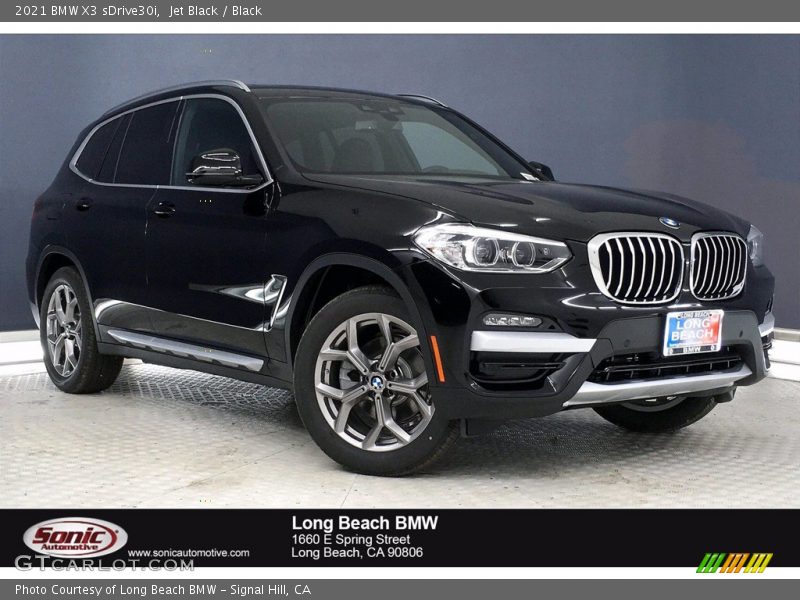 Jet Black / Black 2021 BMW X3 sDrive30i