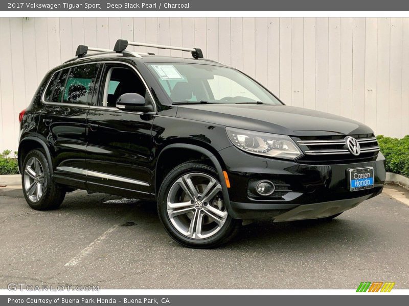 Deep Black Pearl / Charcoal 2017 Volkswagen Tiguan Sport