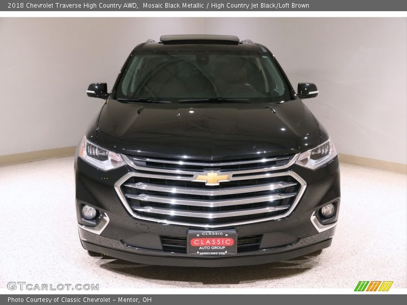 Mosaic Black Metallic / High Country Jet Black/Loft Brown 2018 Chevrolet Traverse High Country AWD