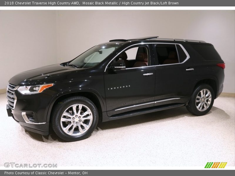 Mosaic Black Metallic / High Country Jet Black/Loft Brown 2018 Chevrolet Traverse High Country AWD