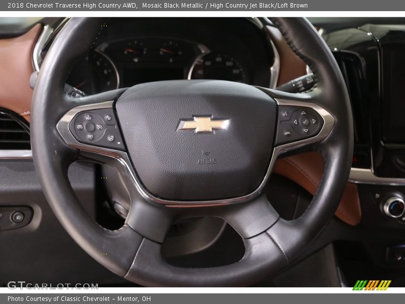 Mosaic Black Metallic / High Country Jet Black/Loft Brown 2018 Chevrolet Traverse High Country AWD
