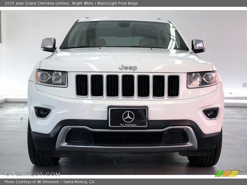 Bright White / Black/Light Frost Beige 2015 Jeep Grand Cherokee Limited