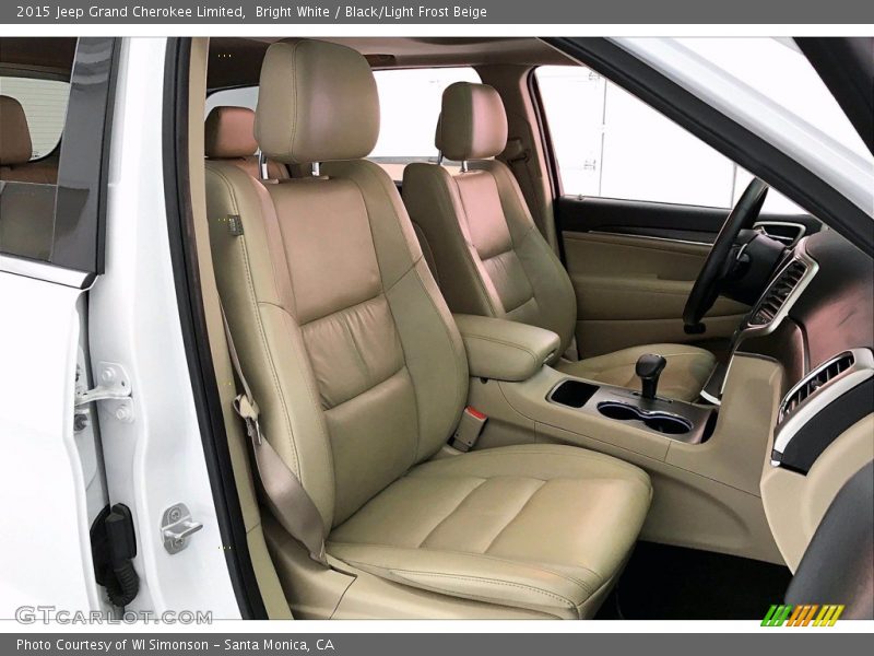 Bright White / Black/Light Frost Beige 2015 Jeep Grand Cherokee Limited