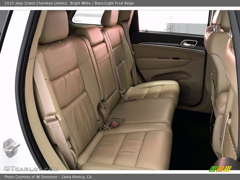 Bright White / Black/Light Frost Beige 2015 Jeep Grand Cherokee Limited