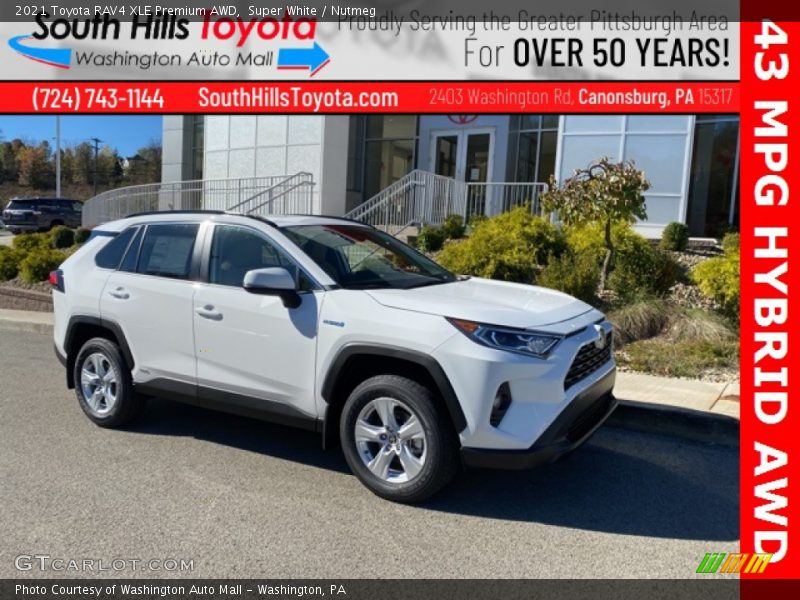 Super White / Nutmeg 2021 Toyota RAV4 XLE Premium AWD