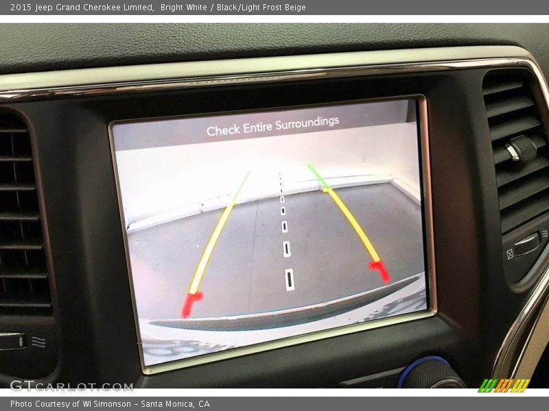 Bright White / Black/Light Frost Beige 2015 Jeep Grand Cherokee Limited