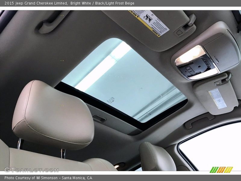 Bright White / Black/Light Frost Beige 2015 Jeep Grand Cherokee Limited