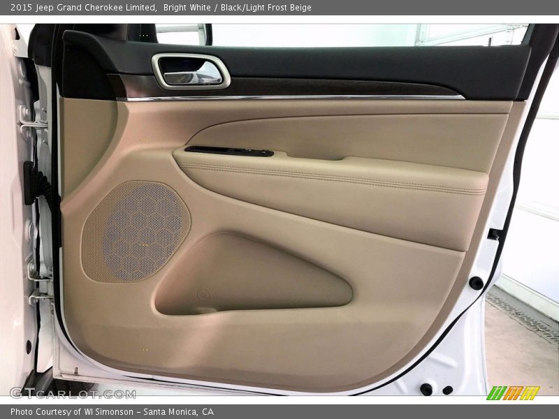 Bright White / Black/Light Frost Beige 2015 Jeep Grand Cherokee Limited