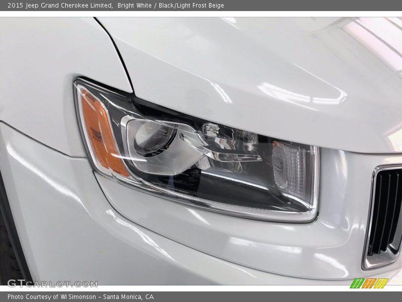 Bright White / Black/Light Frost Beige 2015 Jeep Grand Cherokee Limited
