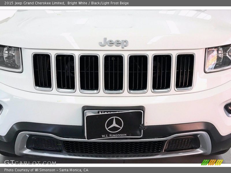 Bright White / Black/Light Frost Beige 2015 Jeep Grand Cherokee Limited