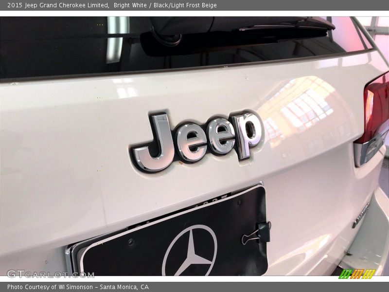 Bright White / Black/Light Frost Beige 2015 Jeep Grand Cherokee Limited