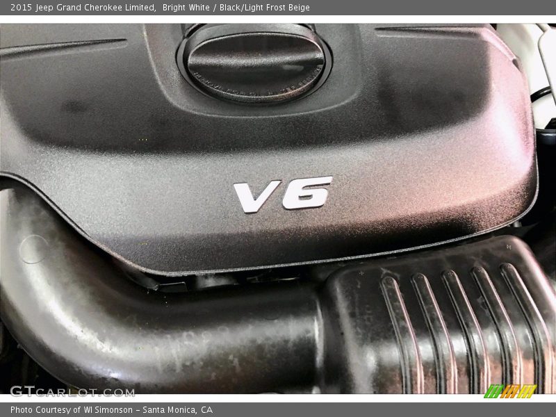 Bright White / Black/Light Frost Beige 2015 Jeep Grand Cherokee Limited