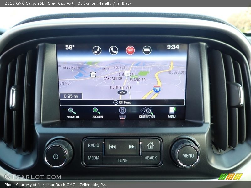 Navigation of 2016 Canyon SLT Crew Cab 4x4