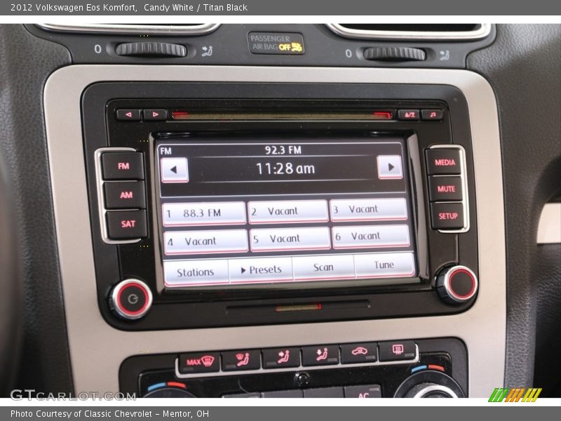 Candy White / Titan Black 2012 Volkswagen Eos Komfort