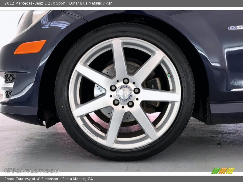 Lunar Blue Metallic / Ash 2012 Mercedes-Benz C 250 Sport