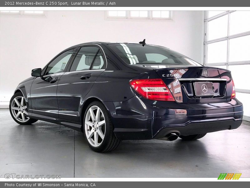 Lunar Blue Metallic / Ash 2012 Mercedes-Benz C 250 Sport