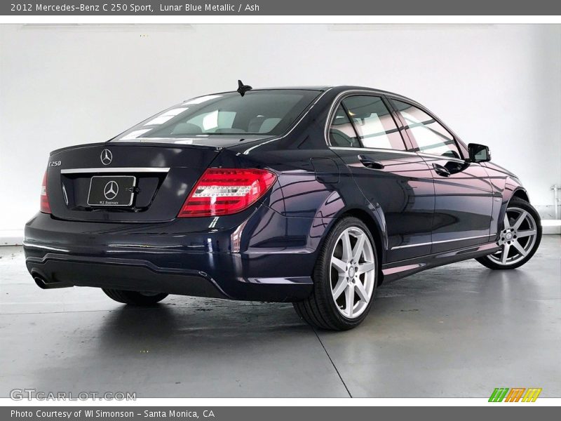 Lunar Blue Metallic / Ash 2012 Mercedes-Benz C 250 Sport