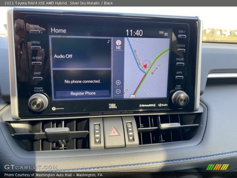 Navigation of 2021 RAV4 XSE AWD Hybrid