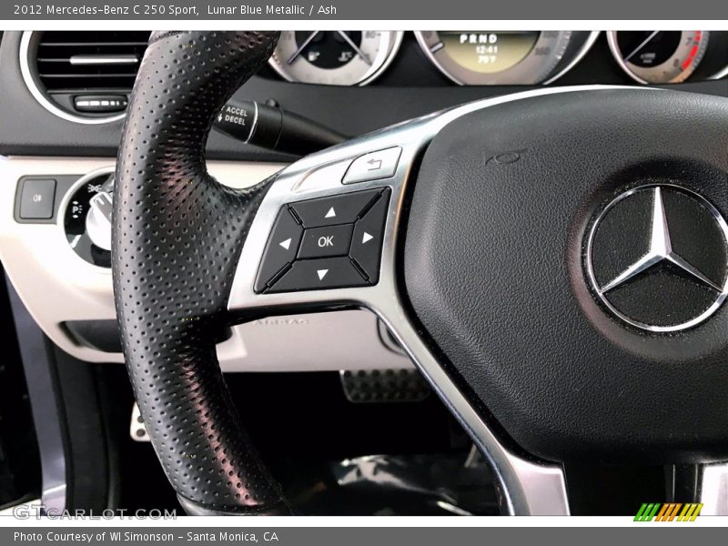 Lunar Blue Metallic / Ash 2012 Mercedes-Benz C 250 Sport