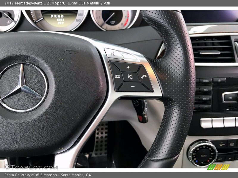Lunar Blue Metallic / Ash 2012 Mercedes-Benz C 250 Sport