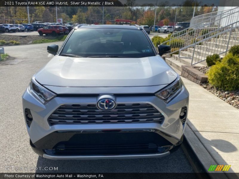 Silver Sky Metallic / Black 2021 Toyota RAV4 XSE AWD Hybrid