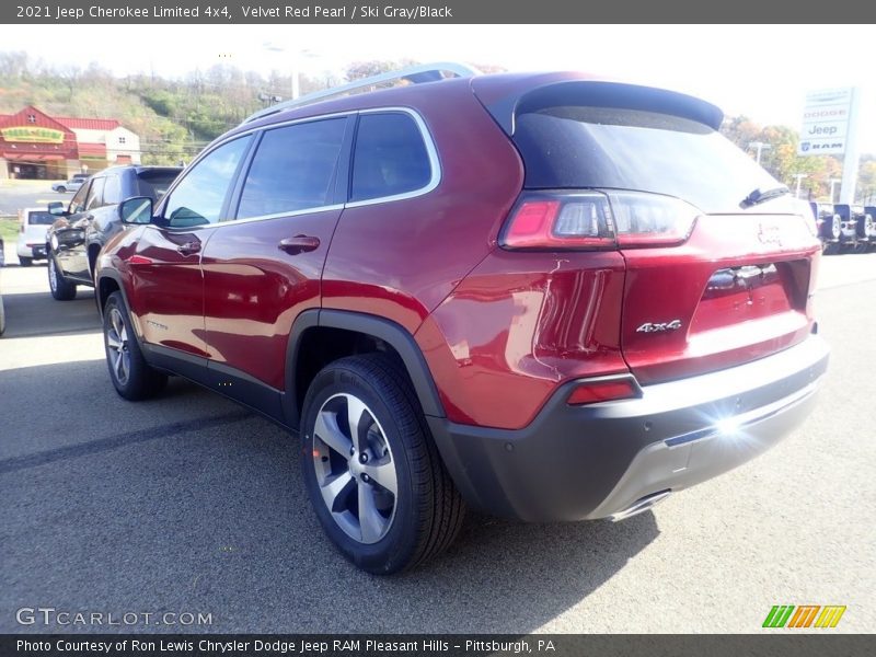 Velvet Red Pearl / Ski Gray/Black 2021 Jeep Cherokee Limited 4x4
