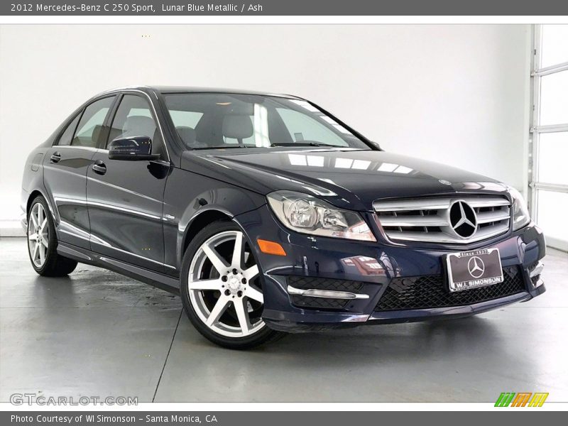 Lunar Blue Metallic / Ash 2012 Mercedes-Benz C 250 Sport
