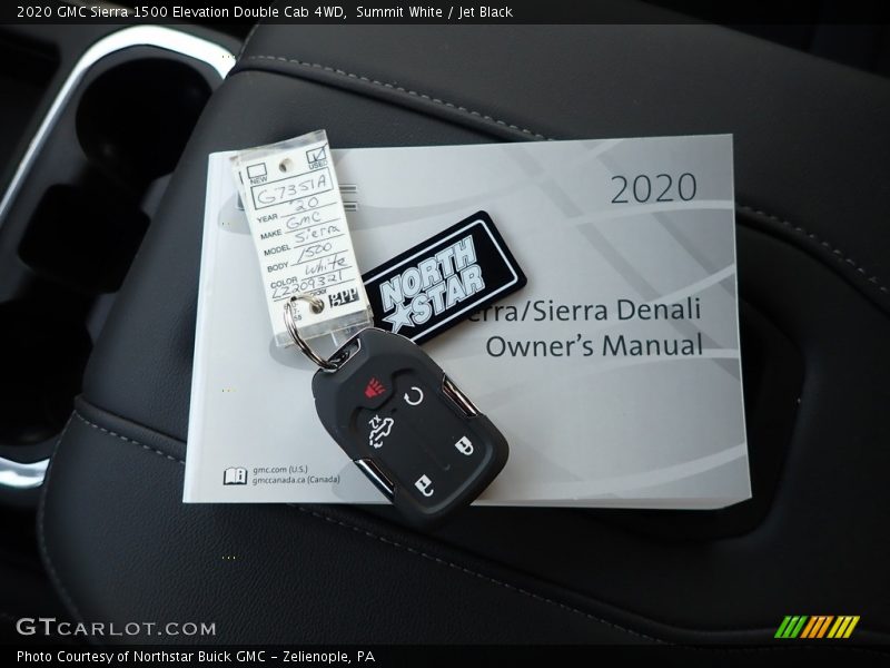 Summit White / Jet Black 2020 GMC Sierra 1500 Elevation Double Cab 4WD