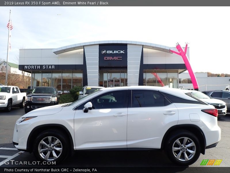 Eminent White Pearl / Black 2019 Lexus RX 350 F Sport AWD