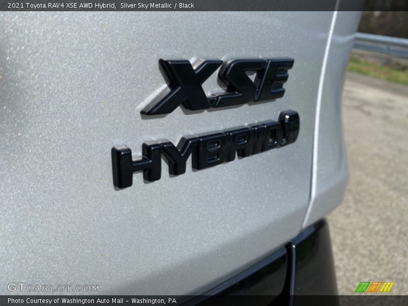 Silver Sky Metallic / Black 2021 Toyota RAV4 XSE AWD Hybrid