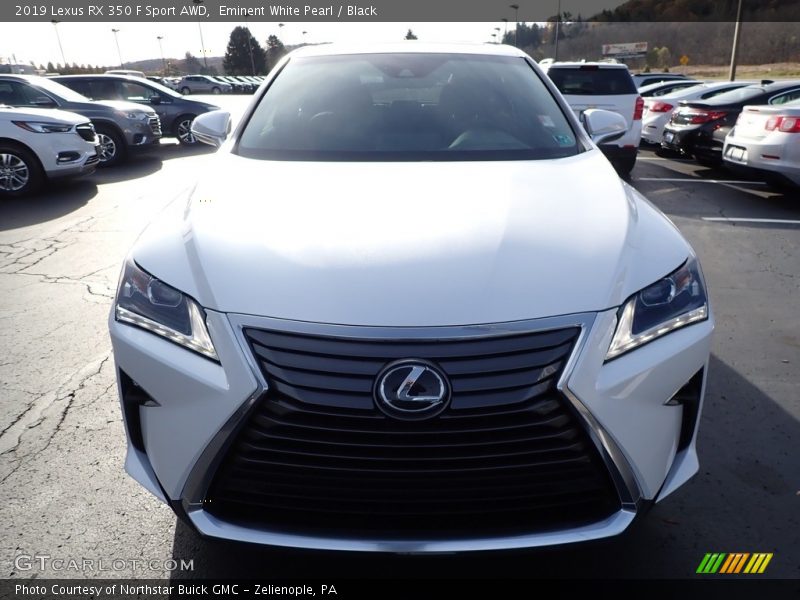 Eminent White Pearl / Black 2019 Lexus RX 350 F Sport AWD