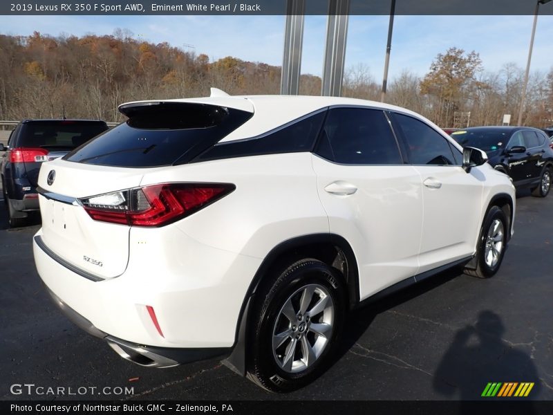 Eminent White Pearl / Black 2019 Lexus RX 350 F Sport AWD