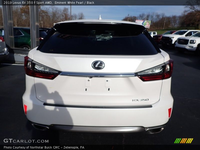Eminent White Pearl / Black 2019 Lexus RX 350 F Sport AWD