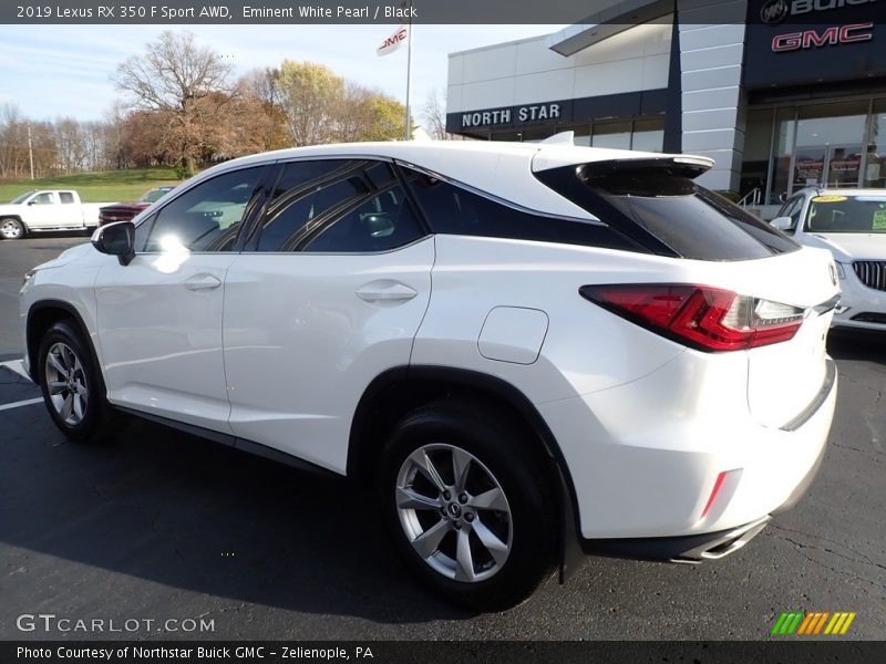 Eminent White Pearl / Black 2019 Lexus RX 350 F Sport AWD