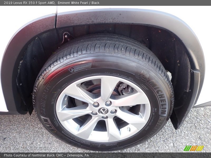 Eminent White Pearl / Black 2019 Lexus RX 350 F Sport AWD