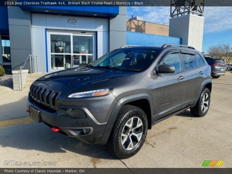 Brilliant Black Crystal Pearl / Morocco - Black 2014 Jeep Cherokee Trailhawk 4x4