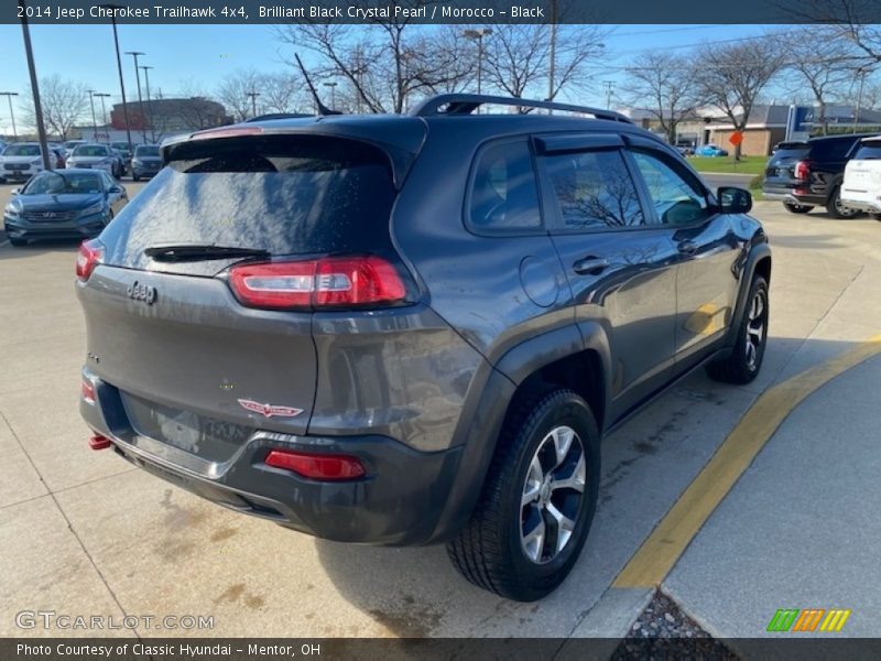 Brilliant Black Crystal Pearl / Morocco - Black 2014 Jeep Cherokee Trailhawk 4x4