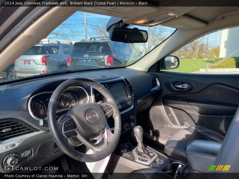 Brilliant Black Crystal Pearl / Morocco - Black 2014 Jeep Cherokee Trailhawk 4x4