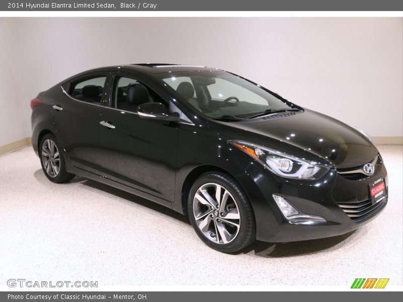 Black / Gray 2014 Hyundai Elantra Limited Sedan