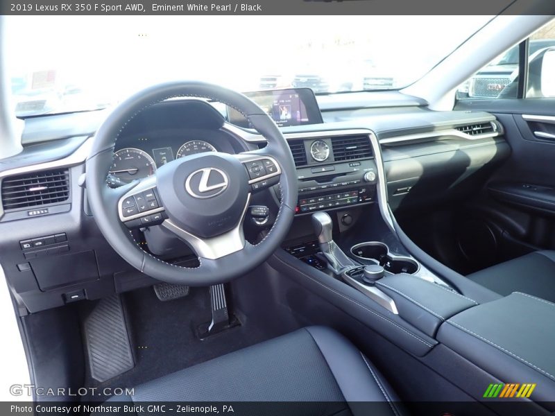 Eminent White Pearl / Black 2019 Lexus RX 350 F Sport AWD