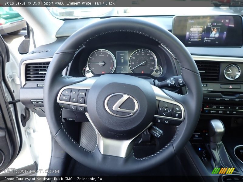 Eminent White Pearl / Black 2019 Lexus RX 350 F Sport AWD